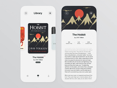 Readbook app apple book concept design digital e commerce ios mobile typography ui user interface ux