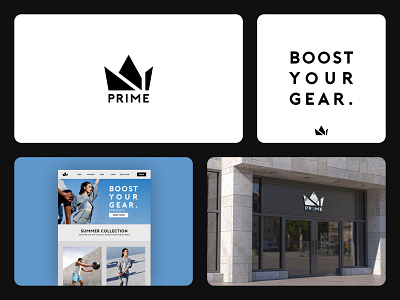 Prime, Sportswear brand logo concept