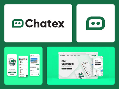 Chatex, chat app logo concept app branding chat chat app chatex logo messenger