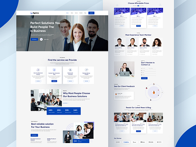 Business Website Landing Page business clean clean design designer graphic design logo ui ux