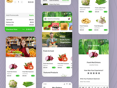 Vegetables Delivery Mobile app Design clean clean design design graphic design illustration logo photoshop ui user experience user research userinterface ux vector