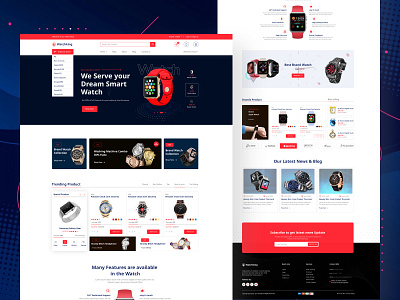 Smart Watch_store_Landing_Page branding clean clean design design graphic design illustration logo photoshop ui user experience user reserarch userinterface ux vector