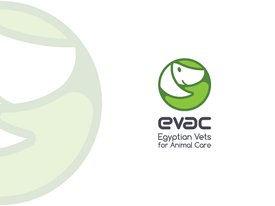 EVAC logo care circle communication connection dog green logo