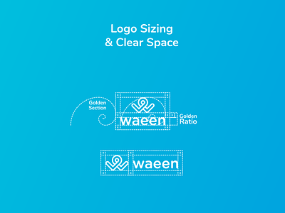 Waeen App Icon app clear space golden ratio golden section kid location logo pin tracking w