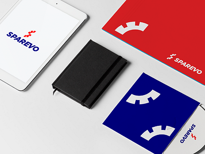 Sparevo Identity app blue identity logo logo designer red s s logo tyre