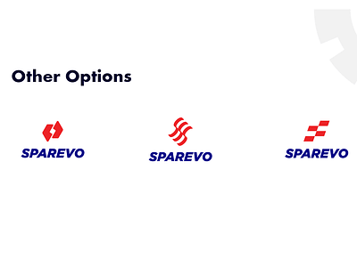 Sparevo Logo Options app blue identity logo logo designer red s s logo tyre