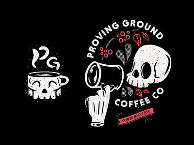 Coffee to Die For! - Shirt Design art badge badge design branding coffee design flat graphic design halftone illustration minimal skull typography vintage