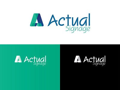 Actual Signage Logo branding graphic design logo typography vector