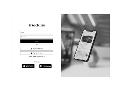 Sign up page for mobile app mobile ui web website wireframe