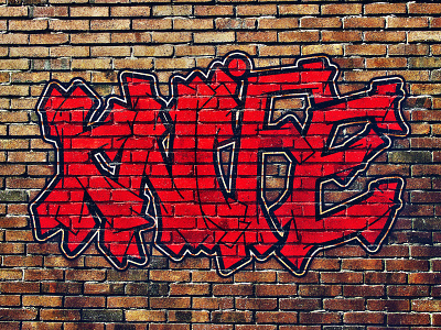 Knife Graffiti drawing graffiti illustrator photoshop