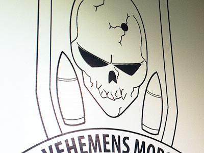 Military Patch WIP bullets illustrator military patch skull