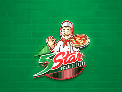 5 Star Pizza & Pasta logo branding graphic design illustration logo resta vector