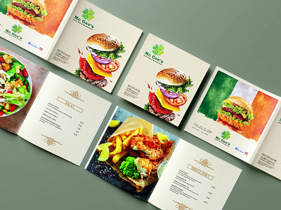 mc gee's restaurant menu branding business card design graphic design illustration logo restaurant typography ui ux vector