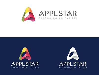 APPLSTAR logo concept branding business card design graphic design illustration logo typography ui ux vector