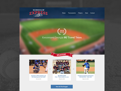 Baseball Site baseball craftcms design landing page sports template web