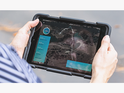 Aerotestra App UI app apple design drone interface ios ipad map product stats ui ux