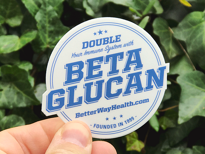 Double Your Immune System Sticker brand design health sticker type
