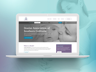 DASC Website baby branding health hero landing page medical non profit simple ui ux web web design