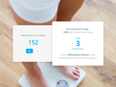 Beta Glucan Dosage Calculator