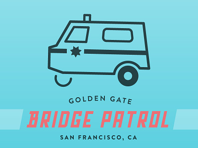 Golden Gate Bridge Patrol bridge car golden gate icon patrol vehicle