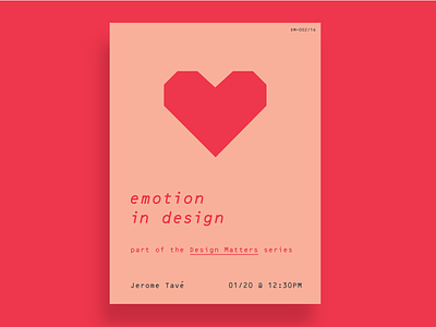 Emotion in Design: event poster design event poster talk
