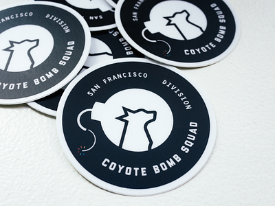Coyote Bomb Squad Stickers bikes cycling friend team stickers