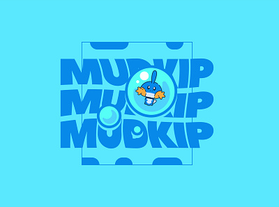 Pokemon - Mudkip flat design graphicdesign illustrator logo nintendo photoshop pokemon vector