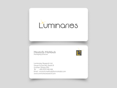 Luminaries Business Card Redesign branding business card graphic design logo design minimal redesign typography