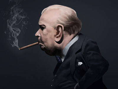 Fan Art - Winston Churchill, Darkest Hour