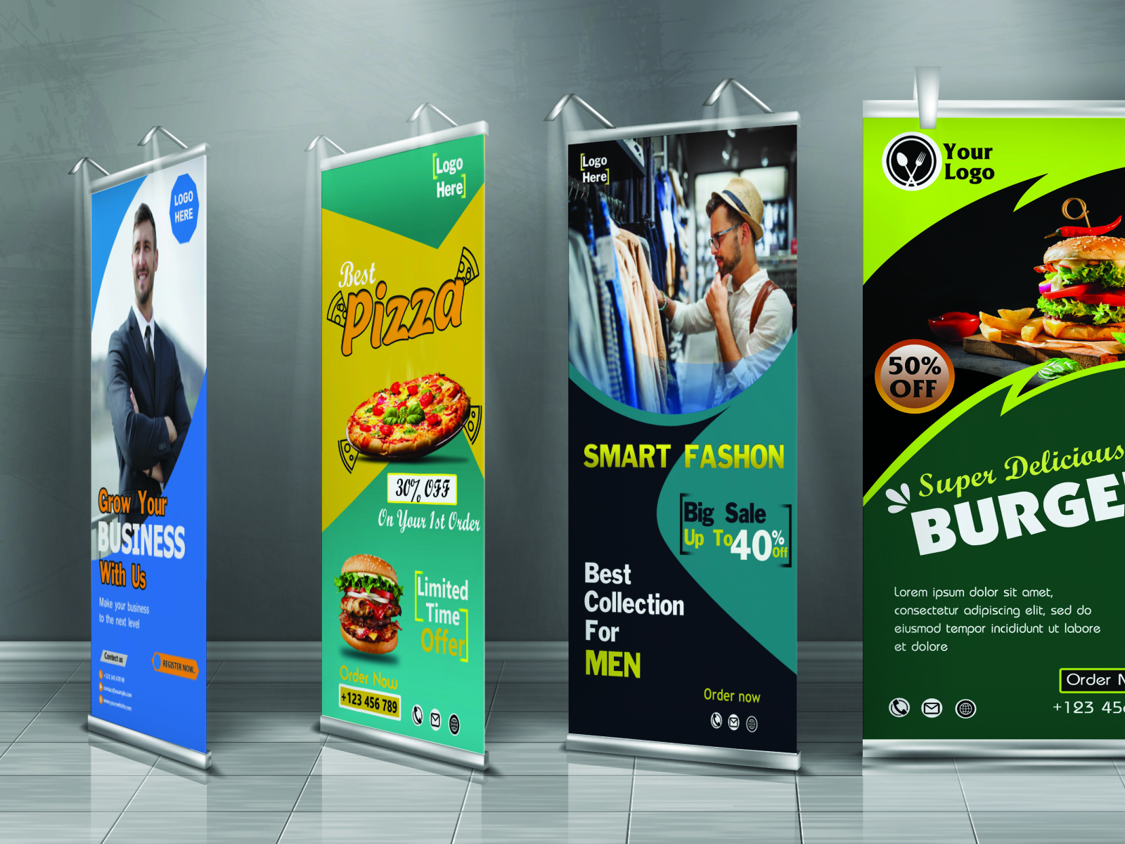 Roll Up Banner Design by MD Robiul Islam on Dribbble