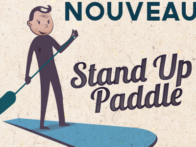 Publicité Pour le Stand Up Paddle 50s paddle poitiers retro stand up
