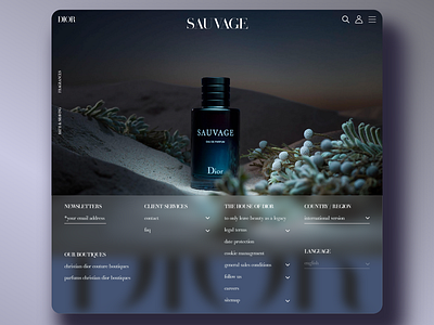 UI DESIGN FOR SAUVAGE OF DIOR