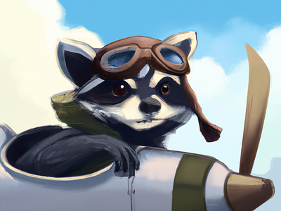 Ai Aviator Racoon ai cheap digital art fast