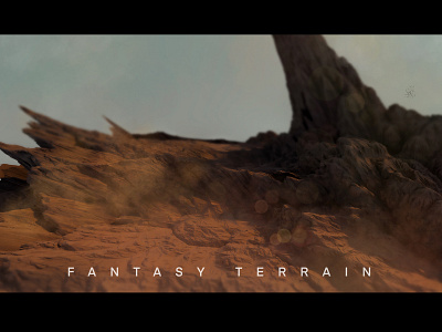 Fantasy Terrain blender desert environment rendering space terrain