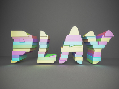 3d letters 3d black c4d colorful font letter letters play white