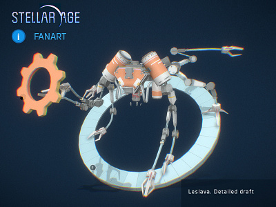 Stellar Age fanart 3d draft fanart mechanical robot space stellar age