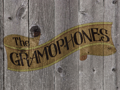 The Gramophones logo band lettering logo