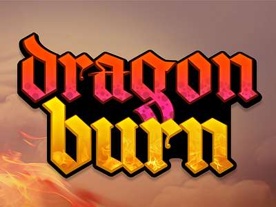 Dragon Burn title game lettering logo title