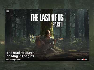 The Last of Us Part II 2020 concept design figma game guitar header inspiration ui web webdesign