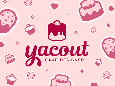 Yacout/ cake designer brand branding designing graphic design illustrator logo