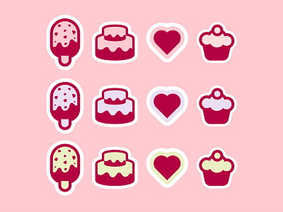 Cake brand stickers