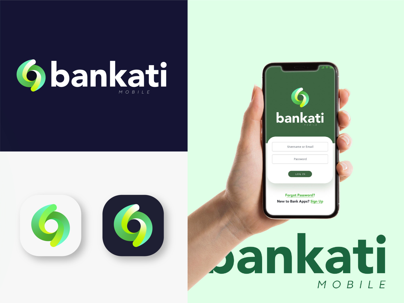 BankatiDigital Bank logo by HanDesign on Dribbble