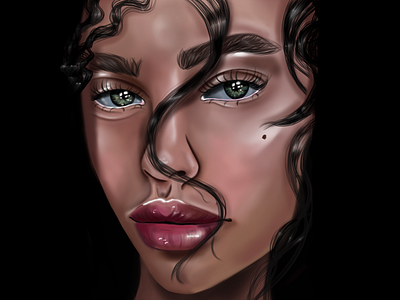 Natalie art face girl painting procreate