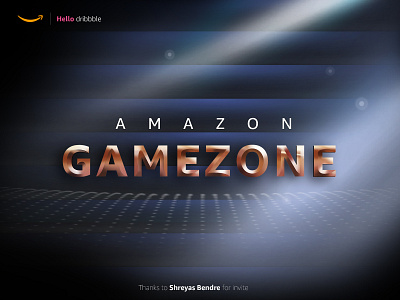 Hello dribbble | Amazon gamezone branding typogaphy ui ux web desgin