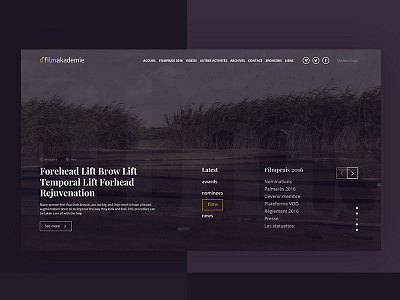 Luxembourg Film Akademie dark design desktop interface purple ui ux web website