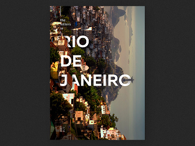 Dark Side of the Rio 90angle design graphic letters matte paint poster rio typo typography