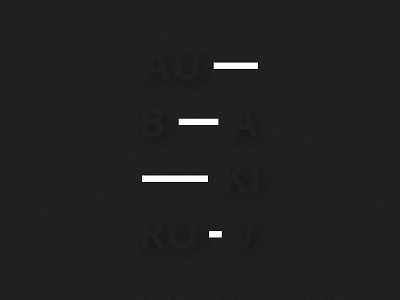 Aubakirov Logo abstract dark logo minimal rebranding stripes