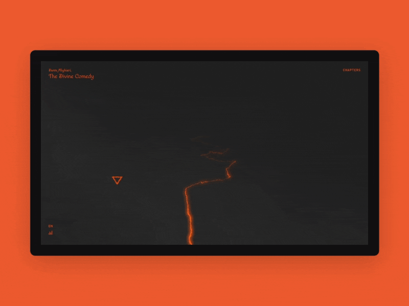 Dante's Divine Comedy : Chapters animation dante dark illustration minimal motion ui ux web design website