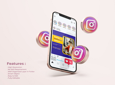 Social Media Post Design for Instagram. branding graphic design illustration instagram logo professional social media post social media post design ui