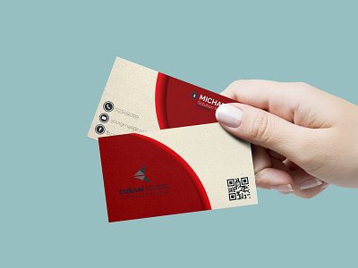 RED and WHITE SIMPLE BUSINESSCARD DESIGN